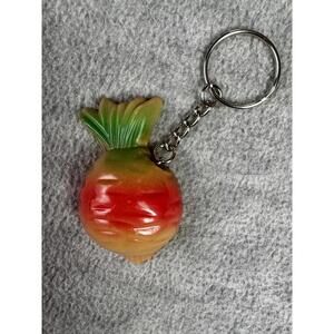 radish magnet keychain cryptid veggie charm weirdcore produce upcycled oddity